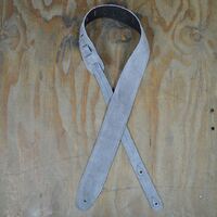 Colonial Leather Grey Double Suede Guitar Strap