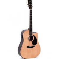 Sigma DTCE Acoustic/Electric Solid Spruce Top Tilia Back & Sides Cutaway Electric-Acoustic