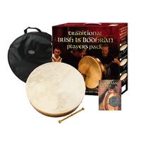 WALTONS Bodhran Players Pack 18 Inch Plain Drum