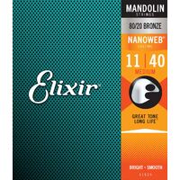 Elixir 11525 Nanoweb Mandolin Medium 11-40