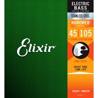 Elixir 14677 Nanoweb Bass  Stainless Steel Medium 45-105