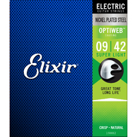 Elixir 19002 Optiweb Electric 9-42 Super Light Strings