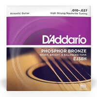 D'Addario EJ38H PB 10-27 High Strung Nashville Tuning Acoustic Guitar Strings