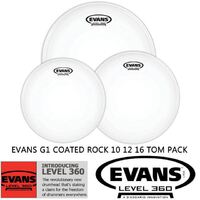 Evans ETP-G1CTD-S G1 Coated Rock Size Tom Pack 10 12 16 