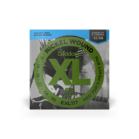 D'Addario EXL117 Nickel Wound Electric Guitar Strings, Medium Top/ Extra Heavy Bottom 11-56