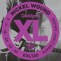 D'Addario EXL120-10P 10-Pack - 9-42 Super Light Nickel Electric Guitar Strings