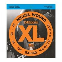 D'Addario EXL160 Nickel Wound Bass Guitar Strings, Medium, 50-105, Long Scale