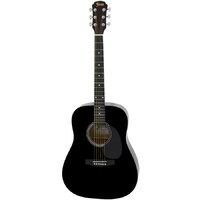 Aria Fiesta Series Dreadnought Acoustic Guitar in Black