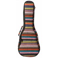 On Stage Deluxe Concert Ukulele Bag in Multi-Colour Striped Design