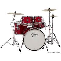 Gretsch Energy Series Fusion 5-Pce Drum Kit in Red Sparkle w/ Upgraded USA Evans Heads