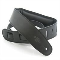 DSL GEG Series 2.5" Padded Guitar Strap Black, Black Backing