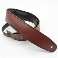 DSL GEG Series 2.5" Padded Guitar Strap Maroon, Black Backing