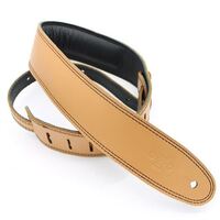DSL GEG Series 2.5" Padded Guitar Strap Tan, Black Backing