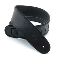 DSL 2.5" Rolled Edge Guitar Strap - Black/Black