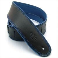 DSL 2.5" Rolled Edge Guitar Strap - Black/Blue