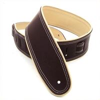 DSL 2.5" Rolled Edge Guitar Strap - Brown/Beige