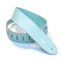 DSL GLG 3-Ply 2.5" Garment Leather Guitar Strap - Aqua