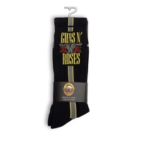 Perris Licensed GNR "Side Stripe" Large Crew Socks in Black (1-Pair)