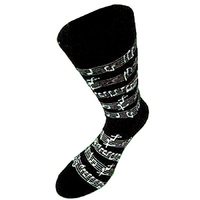 Manuscript White On Black Socks