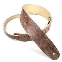 DSL 2.5" Hand Dyed Brown Leather Guitar Strap