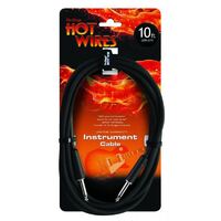 Hot Wires 10ft Heat-Shrink Instrument Cable (1/4" Straight Plug - 1/4" Straight Plug)