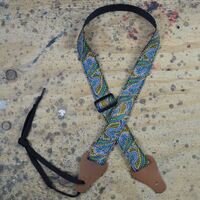 Aboriginal Art Rag Ukulele Strap – Women Collecting Water Green