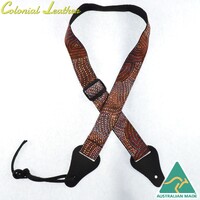 Colonial Leather Aboriginal Art Rag Ukulele Strap – Mina Mina Dreaming