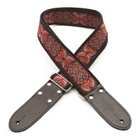 DSL JAC20 Jacquard 2" Guitar Strap DC Red Design