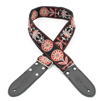 DSL JAC20 Jacquard 2" Guitar Strap Fair Red