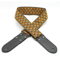 DSL Jacquard Weaving Guitar Strap - Geo Orange