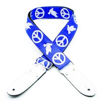 DSL JAC20 Jacquard Weaving Guitar Strap Peace Blue