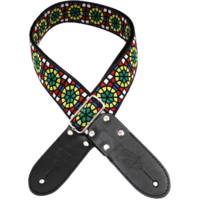 DSL JAC20 Jacquard Weaving Guitar Strap SG Green