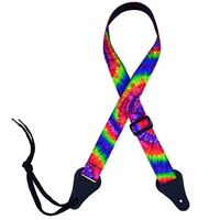 Colonial Leather Jacquard Ukulele Strap - Multicoloured Tie Dye
