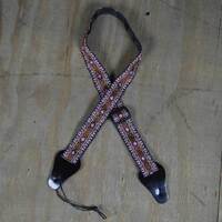Colonial Leather Jacquard Ukulele Strap - Red Square