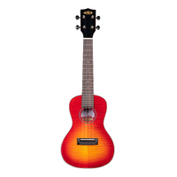 Kala Gloss Flame Maple Cherry Burst Concert Ukulele