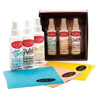 Kyser KCPK1 Instrument Care Kit w/String Cleaner, Polish, Lem-Oil & 3 Cloths