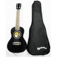 Kealoha KUK23BLACK  Concert Ukulele w/ Bag