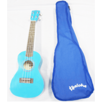 Kealoha KUK23BLUE Concert Ukulele w/ Bag