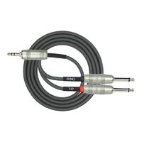 Kirlin KY362-10 Mono Signal 10Ft Cable 3.5mm TRS - 2 x 6.5mm