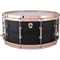 Ludwig Custom Black Beauty Hot Rod 6.5x14" Matte Black w/ Copper Snare Drum
