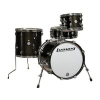 Ludwig Breakbeats by Questlove Compact 4-Piece Shell Pack Black Sparkle