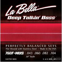 La Bella 760F-MUS Deep Talkin' Bass Flatwound Strings