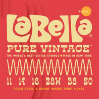 La Bella PV1150 Pure Vintage Electric Guitar Strings 11-50