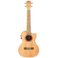 Lanikai Flamed Maple Series Tenor AC/EL Ukulele in Natural Satin Finish