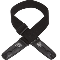 Lock-It Straps 2" Cotton Guitar Strap Black