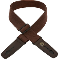 Lock-It Straps 2" Cotton Guitar Strap Brown/Brown