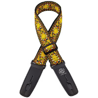 Lock-It Retro Vintage 2" Guitar Strap Lemon Chill Yellow