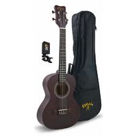 Kohala Soprano Ukulele Player's Pack with Ukulele, Bag and Tuner in Natural Satin Finish