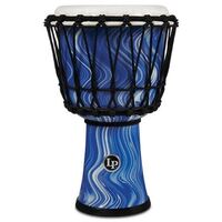 LP Percussion 7" Rope Tuned Circle Djembe w/ Perfect-Pitch Head Blue Marble