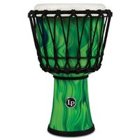 LP Percussion 7" Rope Tuned Circle Djembe w/ Perfect-Pitch Head Green Marble